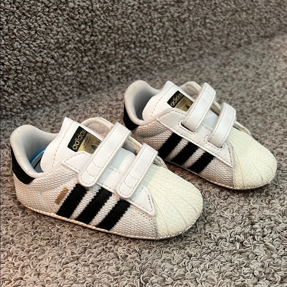 Adidas Kids White and Black Shoes